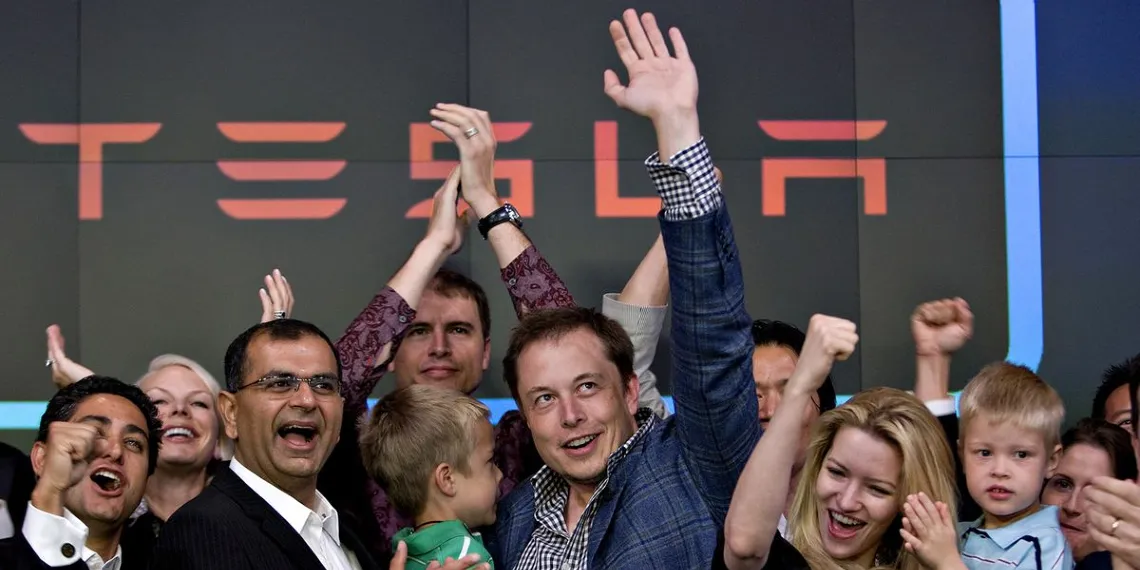 Tesla börsnoteras